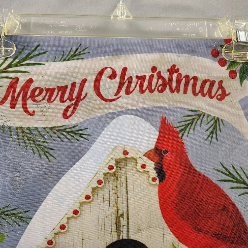 Briarwood Lane‎ Merry Christmas Cardinals Birdhouse Garden Flag 12x18 two Sided